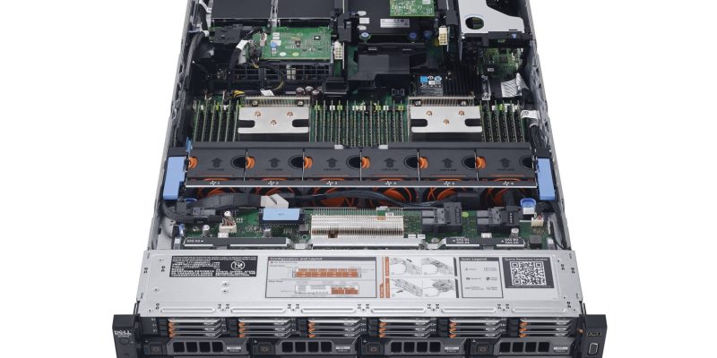 PowerEdge R730xd Rack Server Dell PowerEdge R730xd rack server configured with 1.8-inch and 3.5-inch drives, with top panel removed.